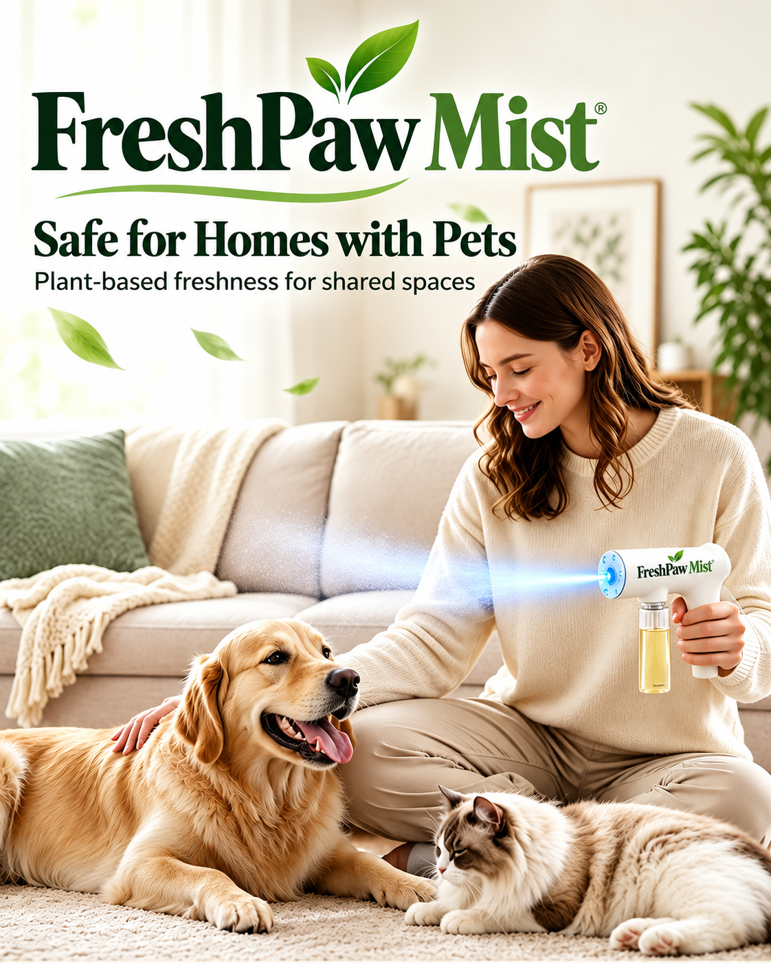 FreshPaw Mist™ – Cordless Nano Pet Odour Eliminator Kit