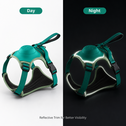 BebeBloom® Built-In Leash Dog Harness — No-Pull, Escape-Proof, Reflective