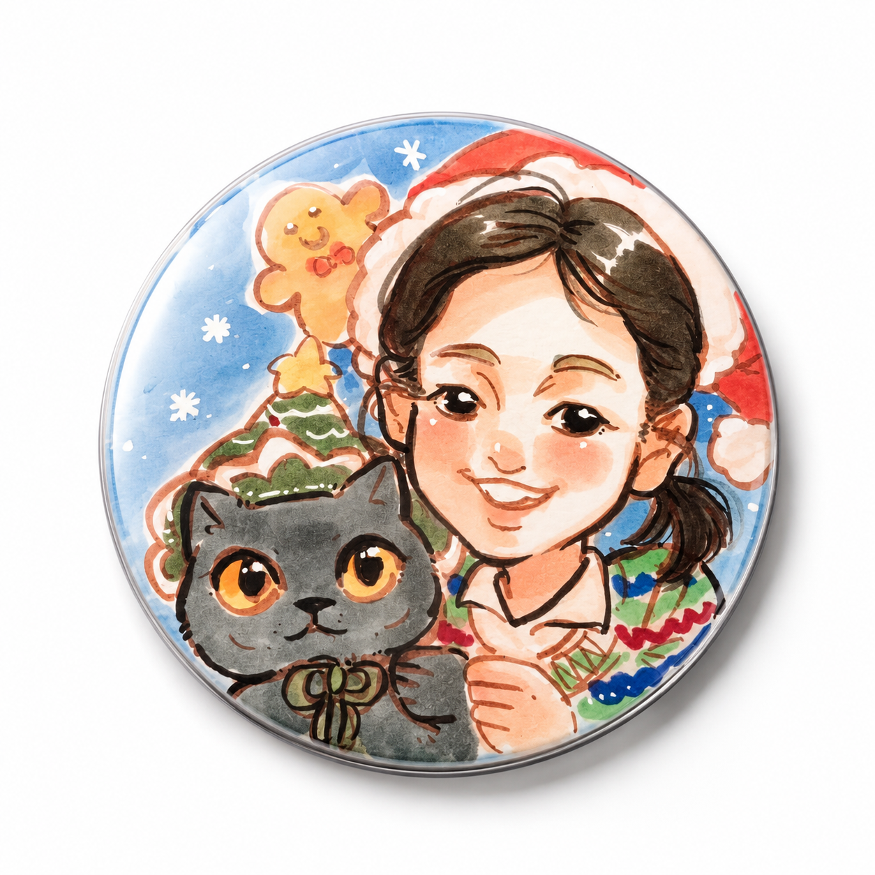 Custom Pet Magnet – Personalized Caricature Fridge Magnet (10cm)