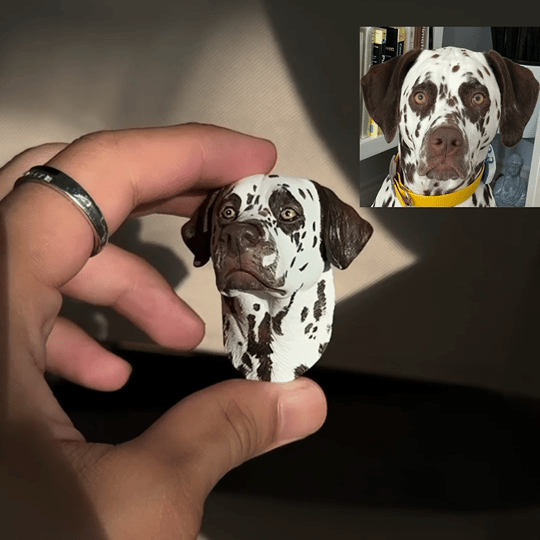 Custom Pet Portrait Fridge Magnet - Hand Engraved