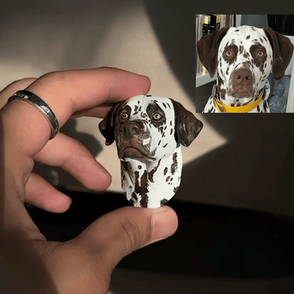 Custom Pet Portrait Fridge Magnet - Hand Engraved