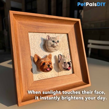 Magnetic Wooden Pet Display Frame – Place Your Pet Figurine Anywhere (No Tools Needed) (Figurine Not Included)