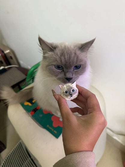 Custom Pet Portrait Fridge Magnet - Hand Engraved