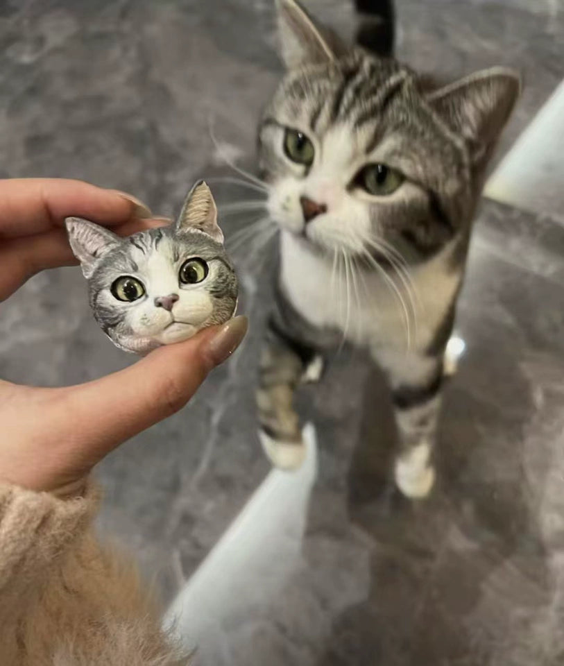 Custom Pet Portrait Fridge Magnet - Hand Engraved