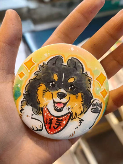 Custom Pet Magnet – Personalized Caricature Fridge Magnet (10cm)