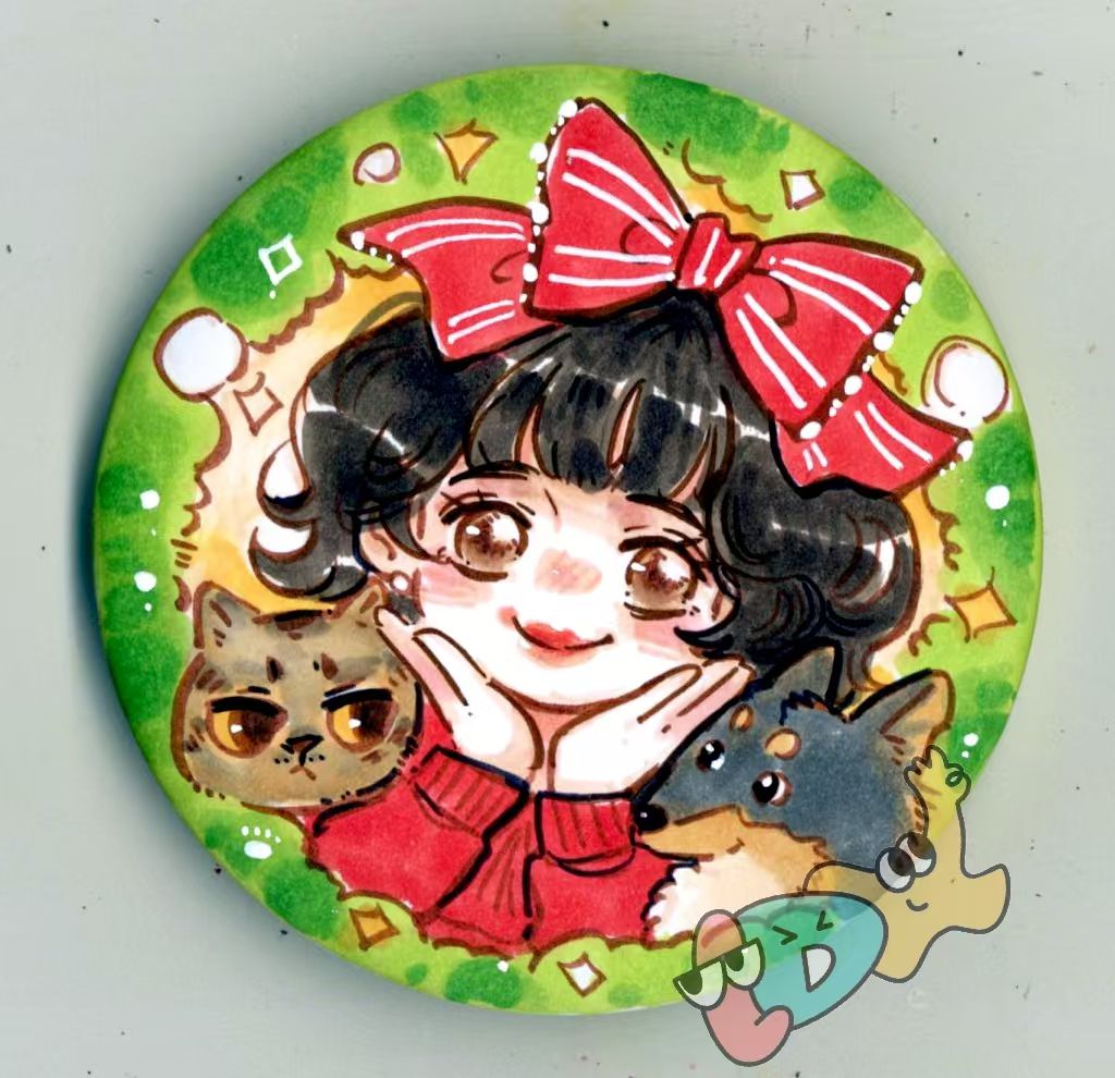 Custom Pet Magnet – Personalized Caricature Fridge Magnet (10cm)