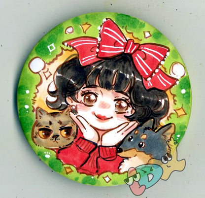Custom Pet Magnet – Personalized Caricature Fridge Magnet (10cm)
