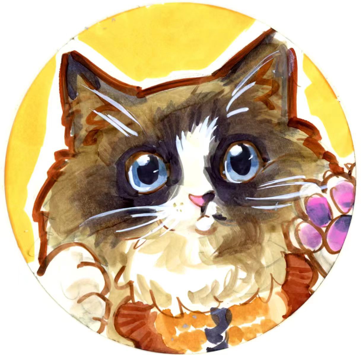 Custom Pet Magnet – Personalized Caricature Fridge Magnet (10cm)