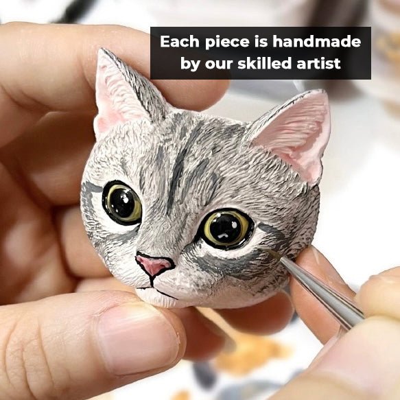 Custom Pet Portrait Fridge Magnet - Hand Engraved