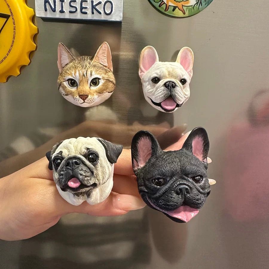 Custom Pet Portrait Fridge Magnet - Hand Engraved
