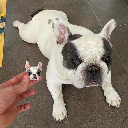 Custom Pet Portrait Fridge Magnet - Hand Engraved