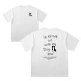 "I'd Rather Be With My Dog Now" Oversized T-Shirt 7