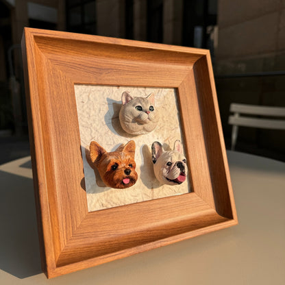 Magnetic Wooden Pet Display Frame – Place Your Pet Figurine Anywhere (No Tools Needed) (Figurine Not Included)