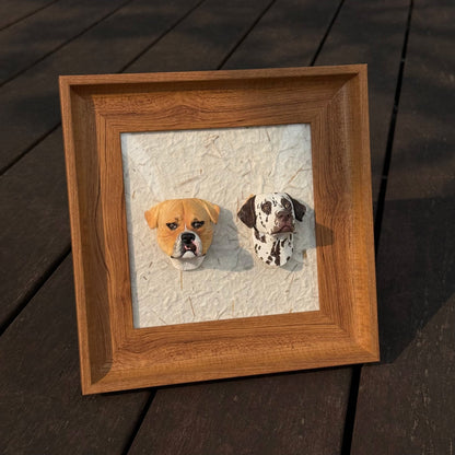 Magnetic Wooden Pet Display Frame – Place Your Pet Figurine Anywhere (No Tools Needed) (Figurine Not Included)