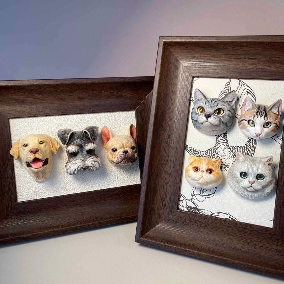 Magnetic Wooden Pet Display Frame – Place Your Pet Figurine Anywhere (No Tools Needed) (Figurine Not Included)