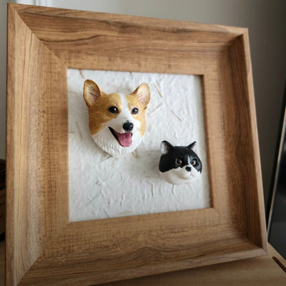 Magnetic Wooden Pet Display Frame – Place Your Pet Figurine Anywhere (No Tools Needed) (Figurine Not Included)
