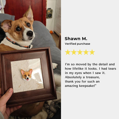 Custom Pet Portrait Fridge Magnet - Hand Engraved