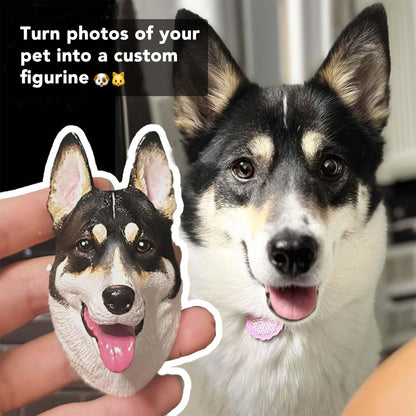 Custom Pet Portrait Fridge Magnet - Hand Engraved