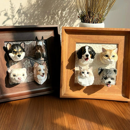 Custom Pet Portrait Fridge Magnet - Hand Engraved